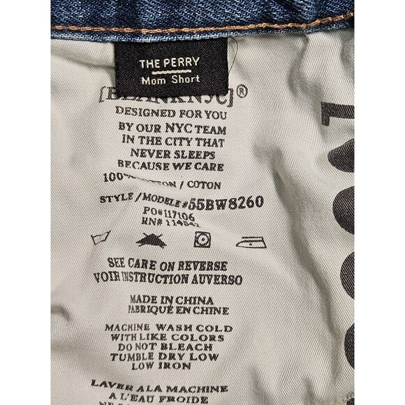 Blanknyc The Perry Mom Shorts Distressed High-Rise Denim Size 27 Women’s NWT - Picture 5 of 5